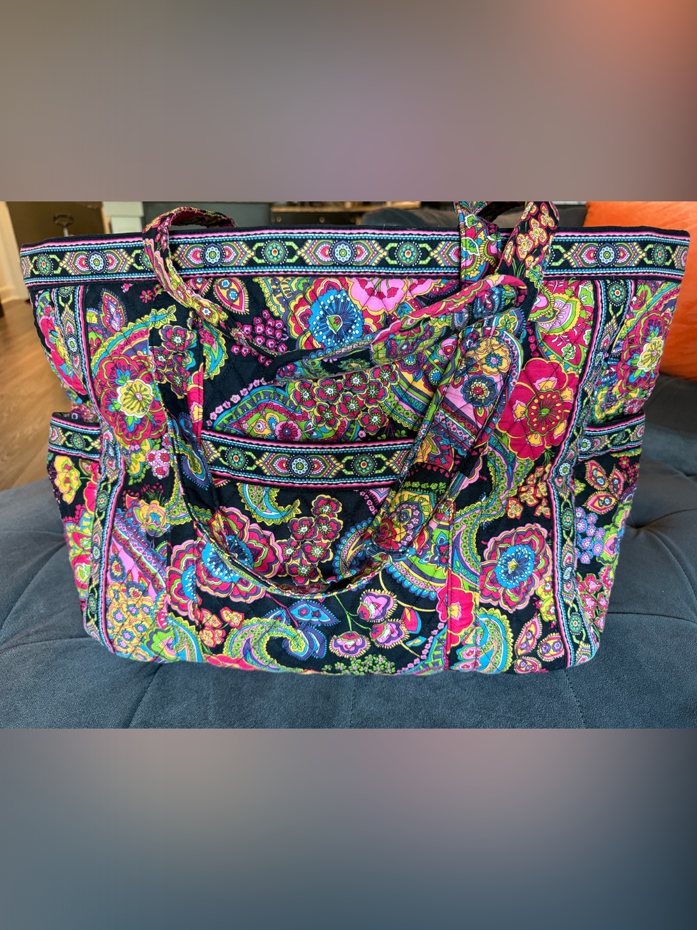 Vera Bradley Weekend Tote Bag - Black & Multicolor
